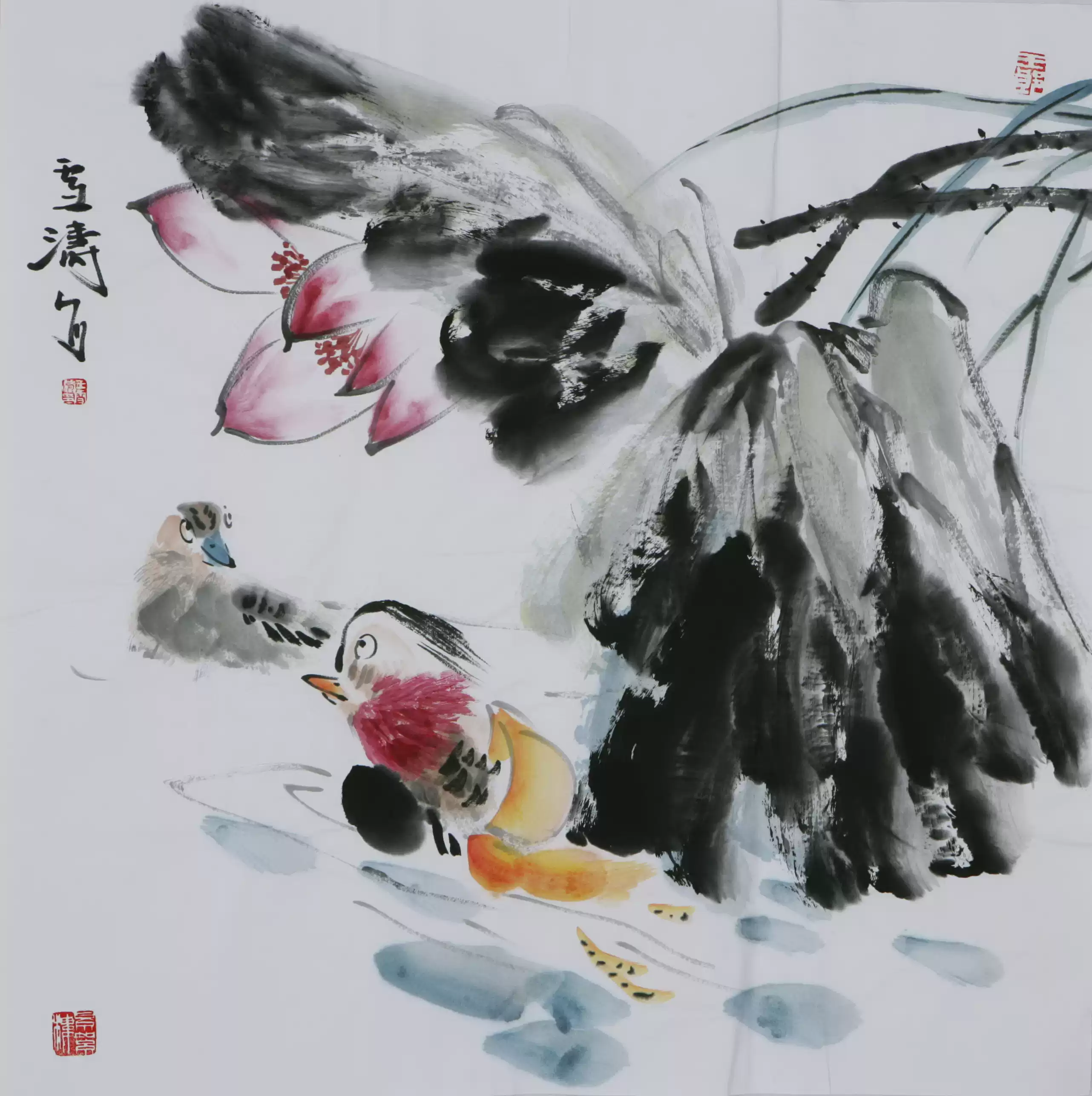 王雪涛字画作品书画收藏欣赏wxt 王雪涛《百卉图》中国小写意花鸟绘画