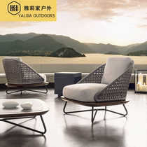 Nordic Outdoor Sofa Leisure Balcony Sofa Villa Courtyard Garden outdoor waterproof sunscreen rattan furniture rattan chair