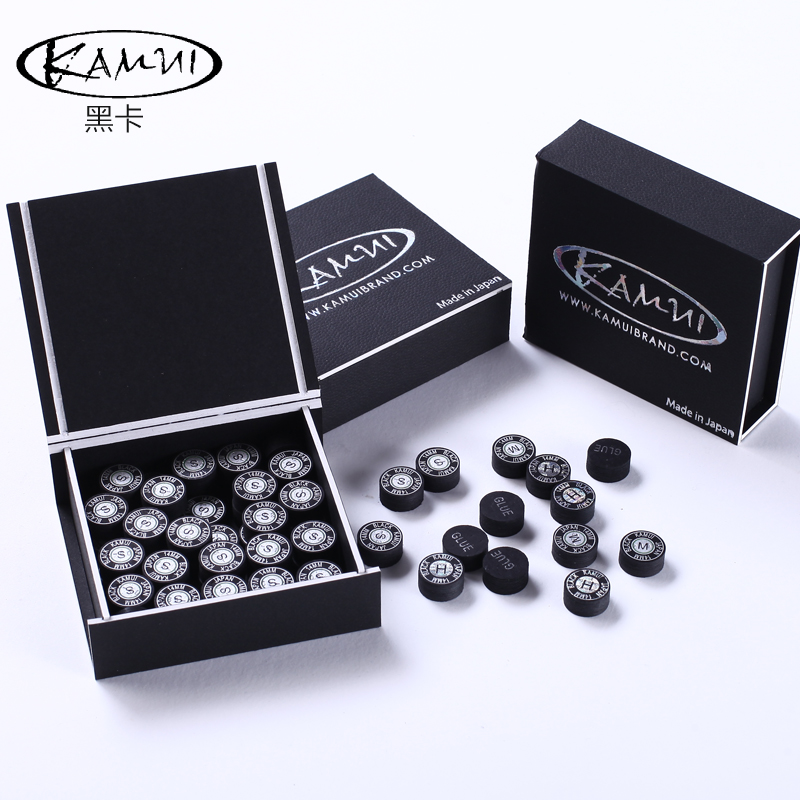 Japan KAMUI Kamp Billiard Cue 9 Ball Head Table Billiard Cue Piggi Pig Leather Multilayer Black 14MM