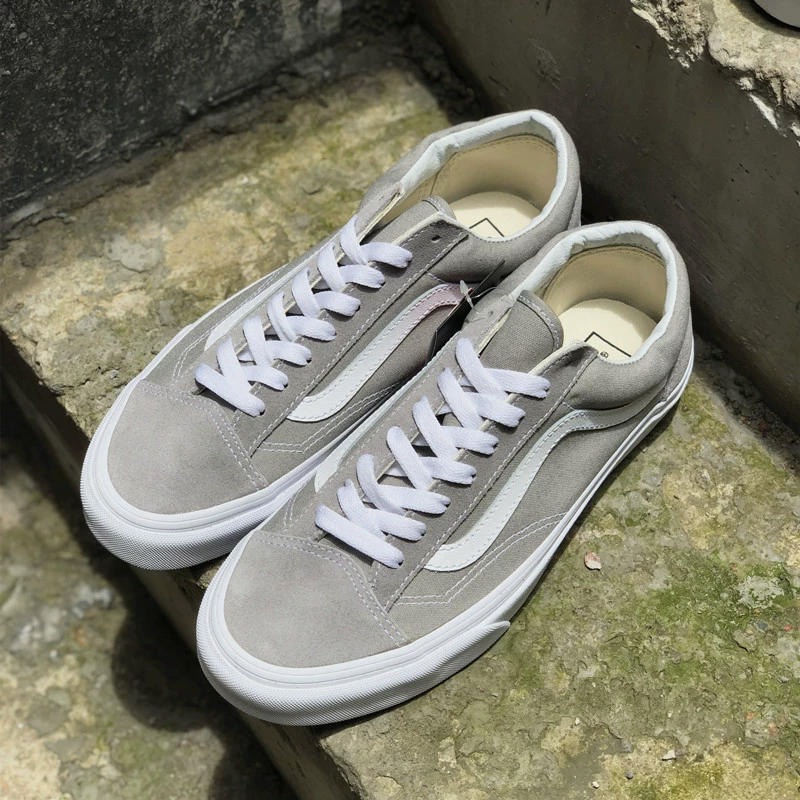 Bắp cải VANS STYLE 36 Giày trượt ván lông cừu màu đen và trắng thấp để giúp giày thông thường VN0A3DZ3VTB / A - Dép / giày thường