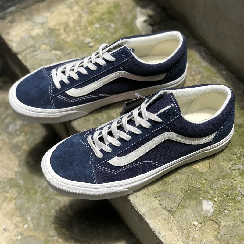 Bắp cải VANS STYLE 36 Giày trượt ván lông cừu màu đen và trắng thấp để giúp giày thông thường VN0A3DZ3VTB / A - Dép / giày thường