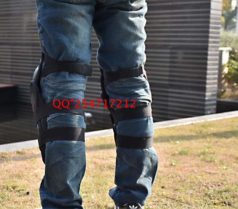 AMU mới tăng cường thép không gỉ bảo vệ xe máy thiết bị đua xe off-road miếng đệm đầu gối chống rơi Knight thiết bị xà cạp ABS găng tay chạy xe