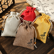 Wenplay jewelry cloth bag drawstring pocket linen bag cotton linen bag bag gift bag storage bag