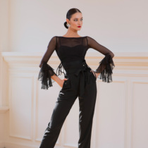 TID ballroom dance practice clothing tops for women 2024 new ballroom dance two-piece clothing Latin dance clothing for adults