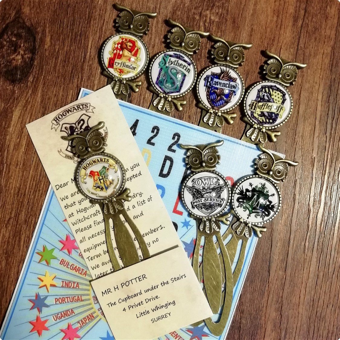 Harry Potter Bookmark Retro Metal Owl Bookmarking Hafan Student Gift Collection Harry Potter Perimeter