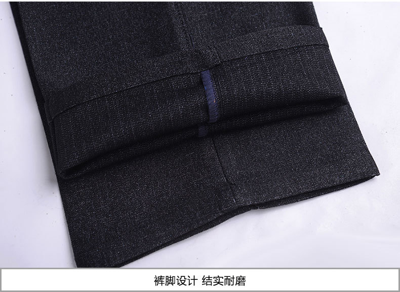 Quần trung niên nam quần mùa thu nam dày quần thẳng kinh doanh quần dài trung niên eo cao cha dài quần quần áo thể thao