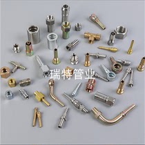 Teflon braided pipe crimping joint stainless steel crimping joint Parker hydraulic hose connector