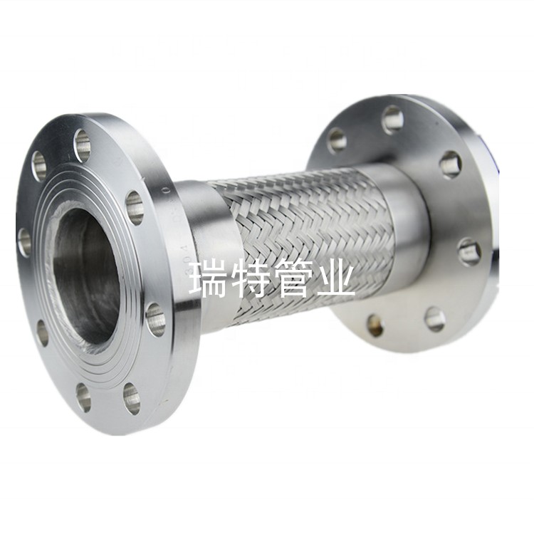Stainless steel 304 American standard flange metal hose bellows valve matching pump with movable flange DN50