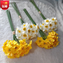 A bunch of 6 branches of daffodils wedding flower home table flower arrangement Photography simulation flowers fake flowers fresh