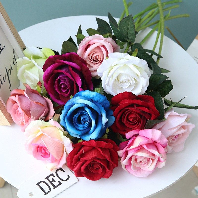 New color single-branch rose lover Rose home decoration with bottle wedding celebration with flower photo bouquet