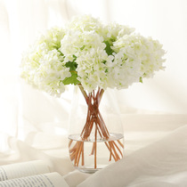 3 Branches Mini Hydrangea Bouquet Wedding Road Flower Wall Decoration Fake Flower Home Decoration Fake Flower