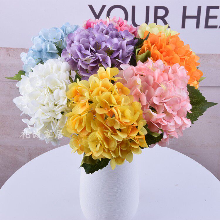 (Li Cheng)Simulation hydrangea home decoration table placement fake flowers Soft flowers Wedding hydrangea Hydrangea