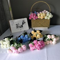 10 head Chiba tea Meiji bouquet Han style small take the flower wedding celebration road leading flower wall small flower flower fence field garden wind