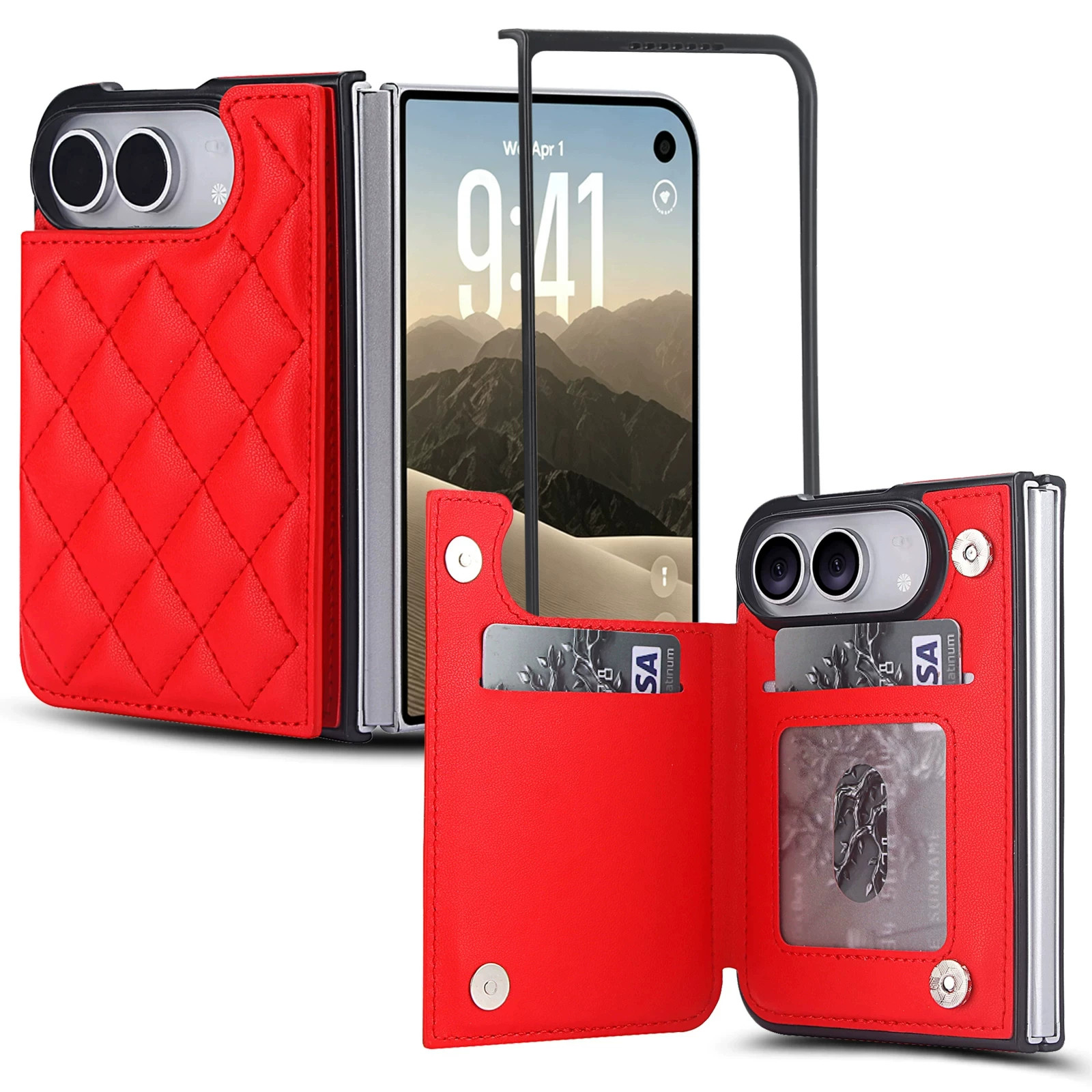 Rose Gold Diamond Quilted Leatherette iPhone Case