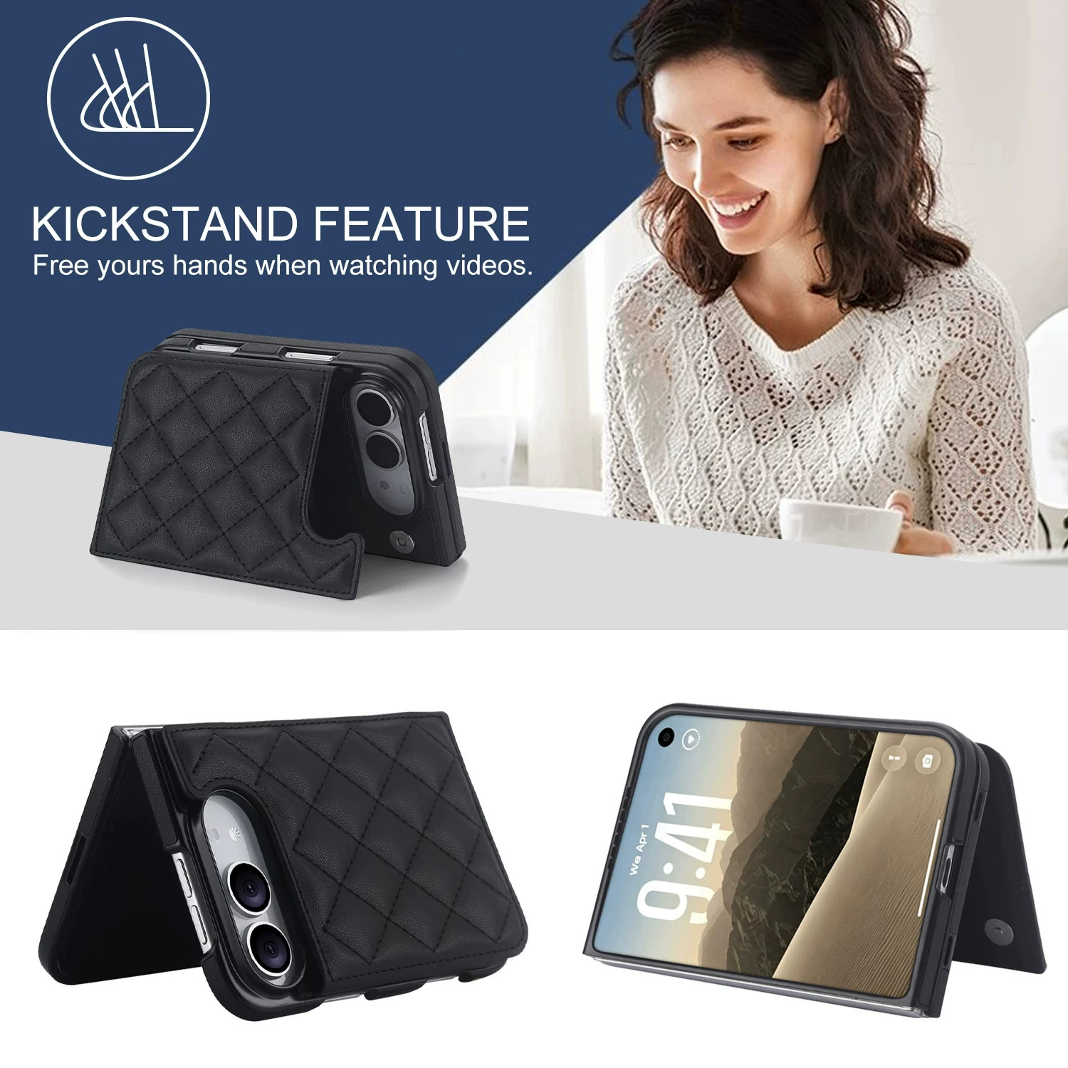 Rose Gold Diamond Quilted Leatherette iPhone Case