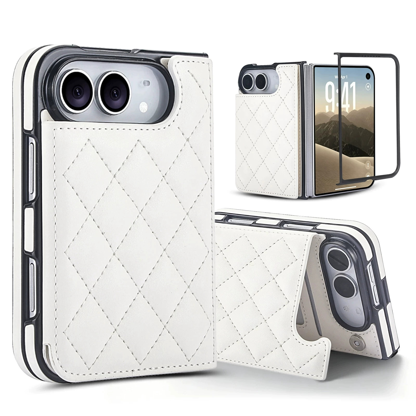 Rose Gold Diamond Quilted Leatherette iPhone Case