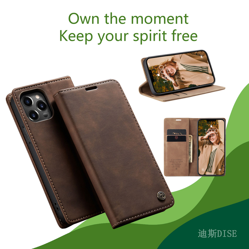 High-End Flip-Top Coin and Card Holder Suitable for Apple 17 Phone Case 17Pro/17Promax Business Phone Leather Case Iphone14/15 Anti-Fall Phone Case Iphone16Plus Protective Case