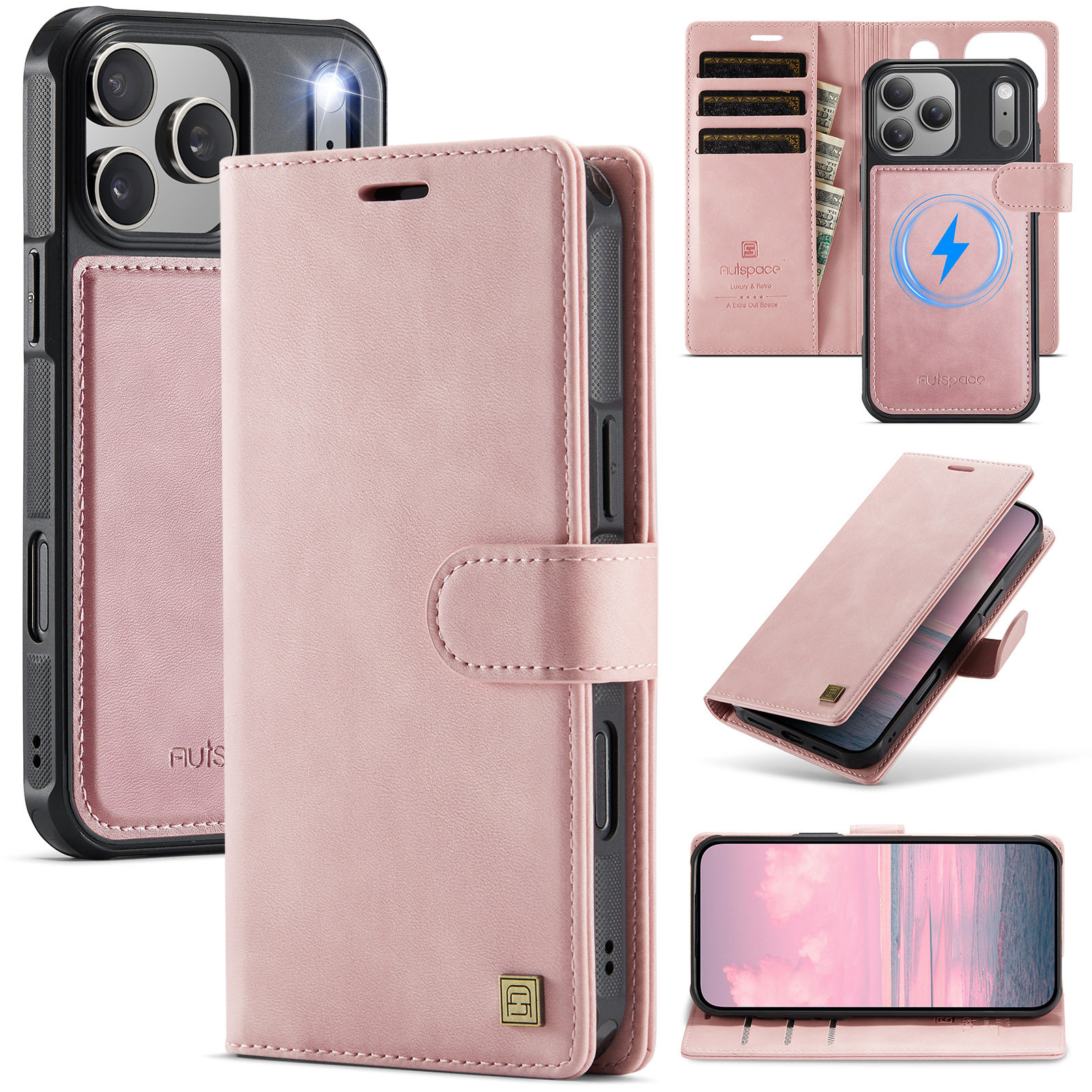 Distressed Leather Stitching Logo iPhone Case