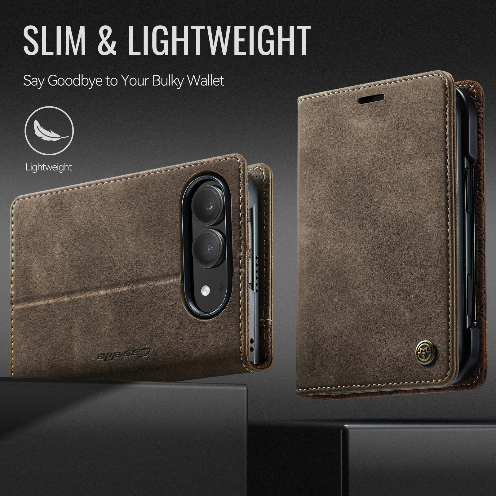 Faux Leather Wallet Emblem iPhone Case