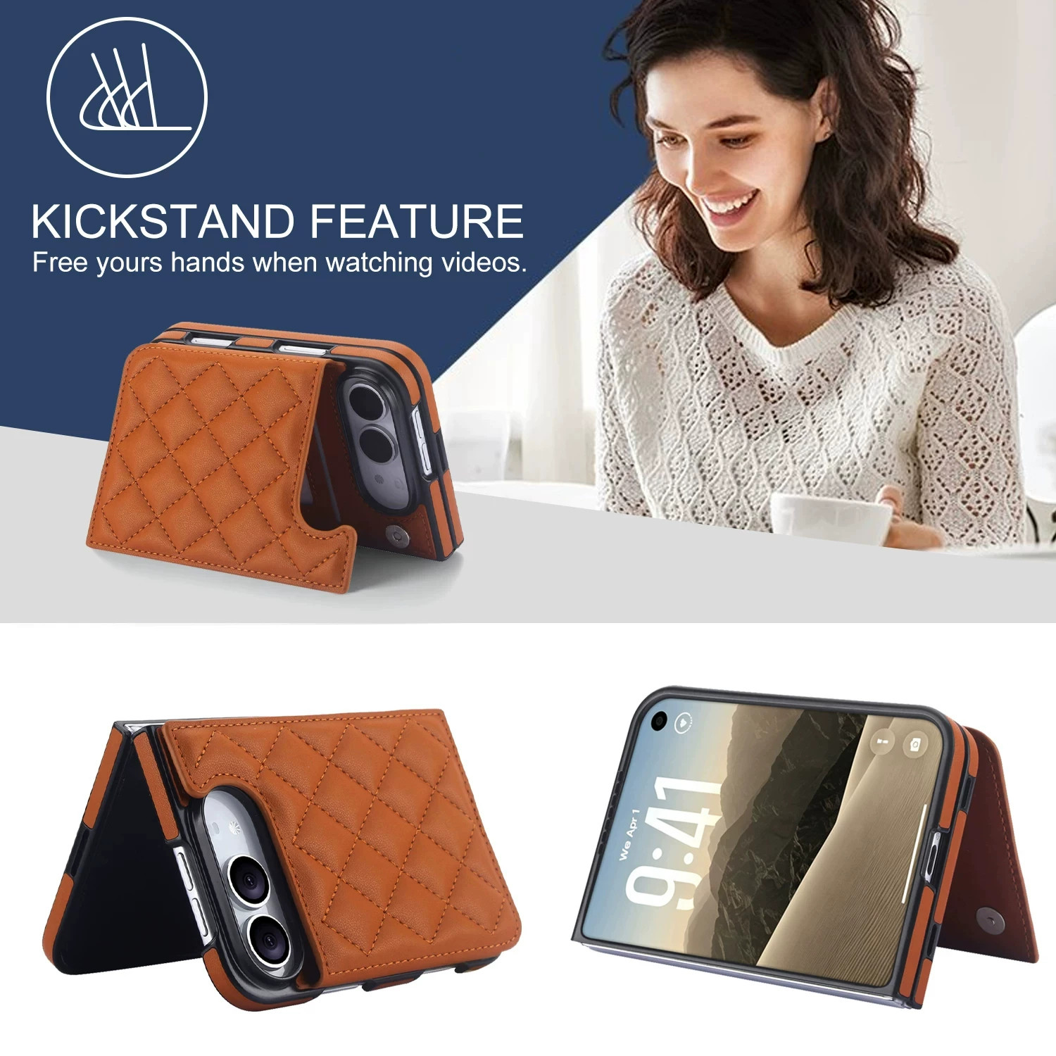 Rose Gold Diamond Quilted Leatherette iPhone Case