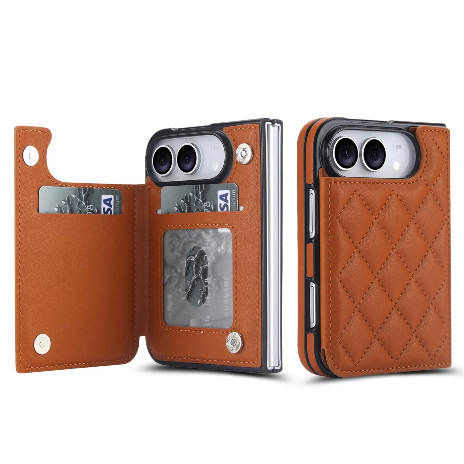 Rose Gold Diamond Quilted Leatherette iPhone Case