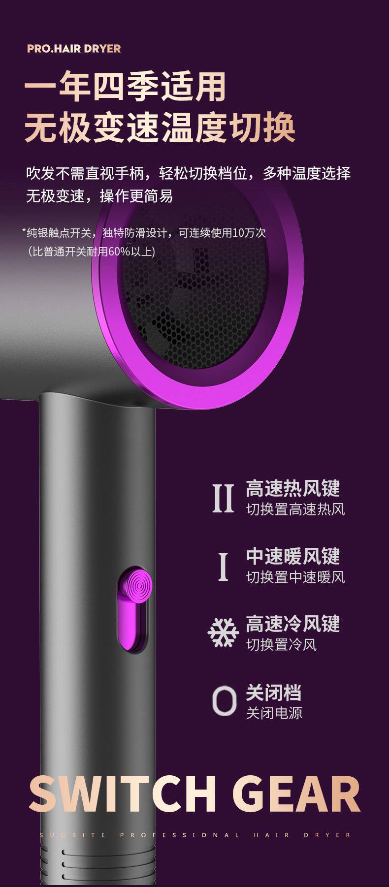 Новогодний подарок hair dryer household student dormitory hair dryer high power