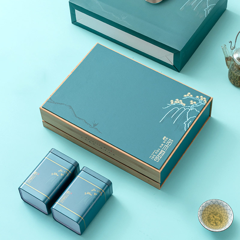 Tea packaging box empty gift box gift box rock tea red green tea iron audio one pound customization