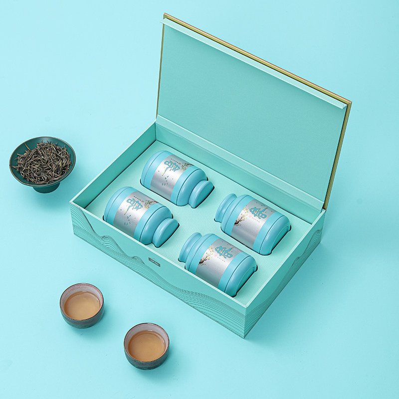 2022 New Green Tea Tea Packing Box Empty Gift Box Half Catty Biluochun Longjing Tea Gift Box Empty Box Customization