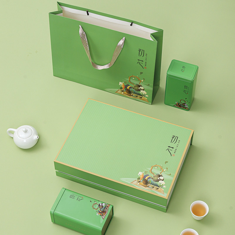2022 New Spring Green Tea Packaging Box Empty Gift Box Customize Universal Dragon Well Tea Beilscrew Spring Tea Gift Box packed empty box
