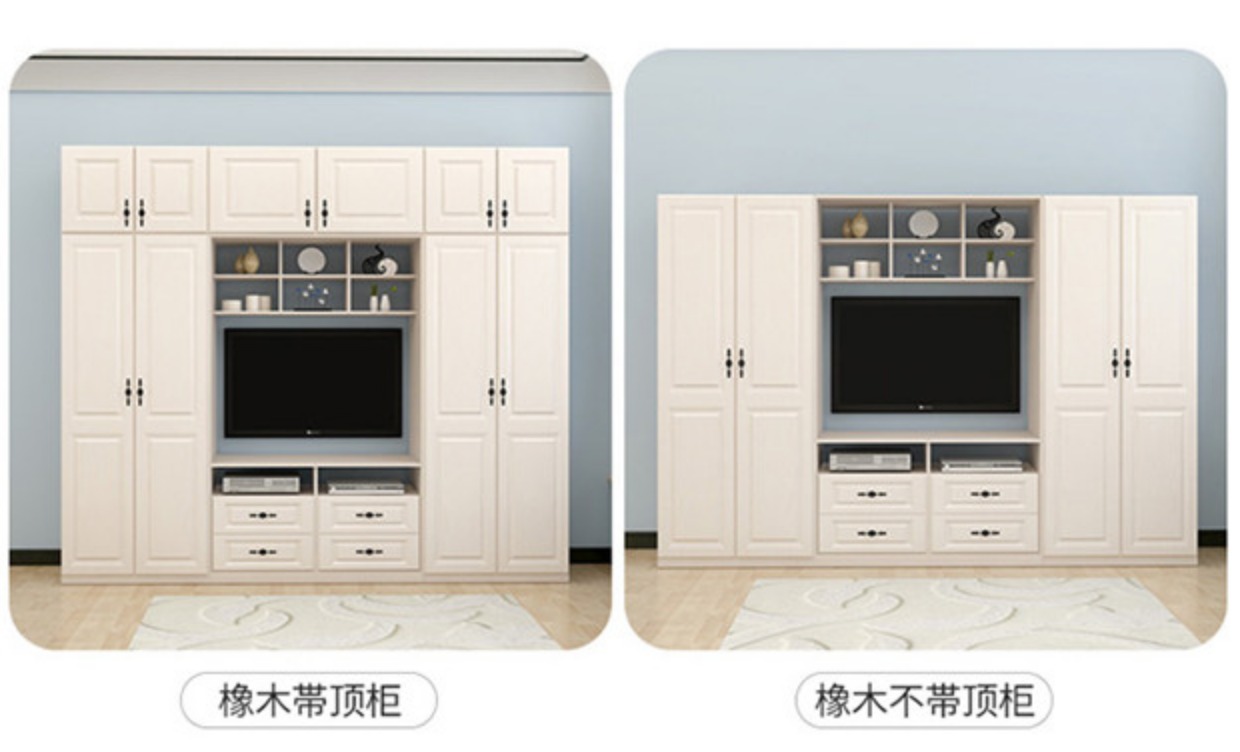 Rắn gỗ tủ TV hiện đại tủ quần áo nhỏ gọn một sự kết hợp đơn giản của nội thất phòng ngủ màu trắng lắp ráp tủ gỗ - Buồng tủ gỗ công nghiệp