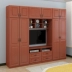Sinh thái gỗ rắn phòng khách Tủ quần áo tủ quần áo tích hợp phòng ngủ kết hợp tủ trắng TV tủ lưu trữ tích hợp tường kết hợp - Buồng