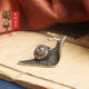 Brass old snail tabletop ornaments that turn things around, creative tea pet handles, antiques and miscellaneous old copper ornaments