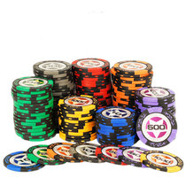 BXD Baccarat Mahjong clay chips Coin chess room Game supplies Texas Holdem crown wheat ear chips