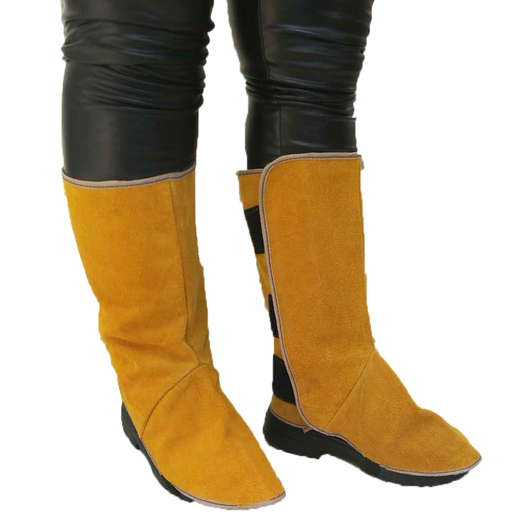 Cowhide welding foot protection Leg protection Welder foot cover Protective foot cover Welder protective equipment Anti-scalding shoe cover Full foot protection
