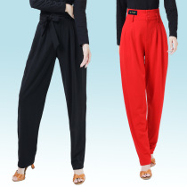 New Latin dance Under-dress female Morden dance Dancing Long Pants of Friendship Dance Pants Children High waist Little footed square dance pants