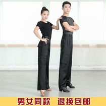 New Latin dance multi-pocket men's and women's dance pants ballroom dance pants adult practice dance pants women's national standard dance men's dance pants