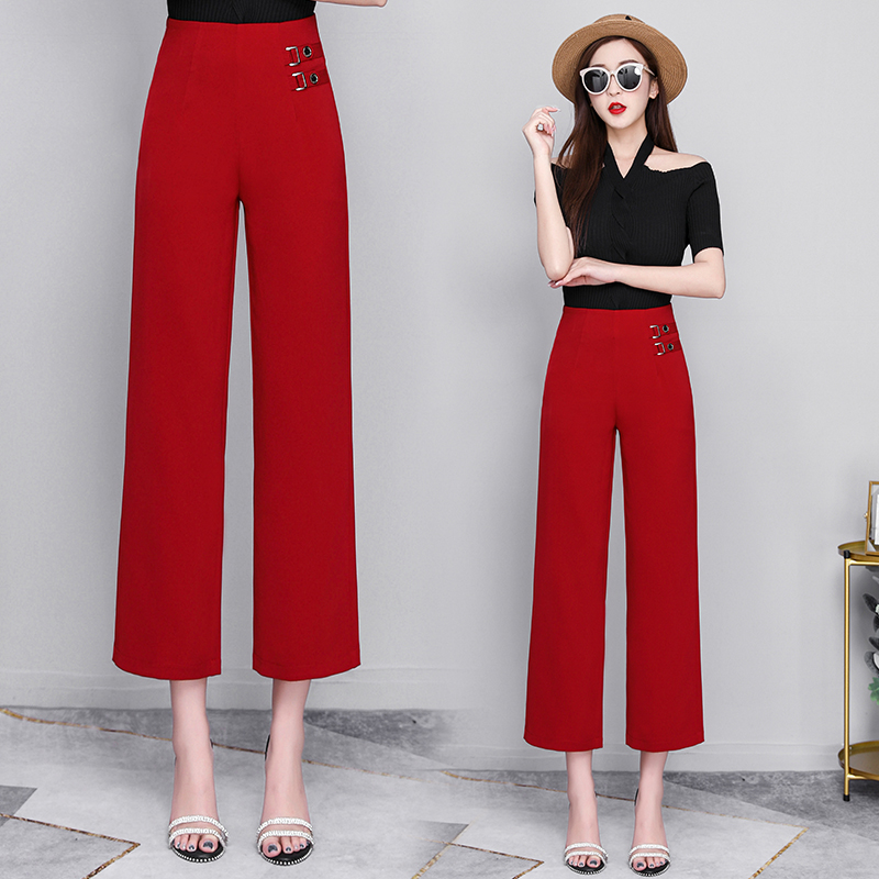New Latin Dance Pants Women Morden Dance High Waist Display Slim 80% Pants Wide-legged Adults Practice Social Dance Pants Outwear Women