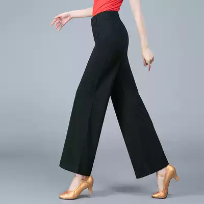 Latin dance pants women's high waist wide legs modern dance pants social dance pants women adult practice dance pants ladies square dance pants