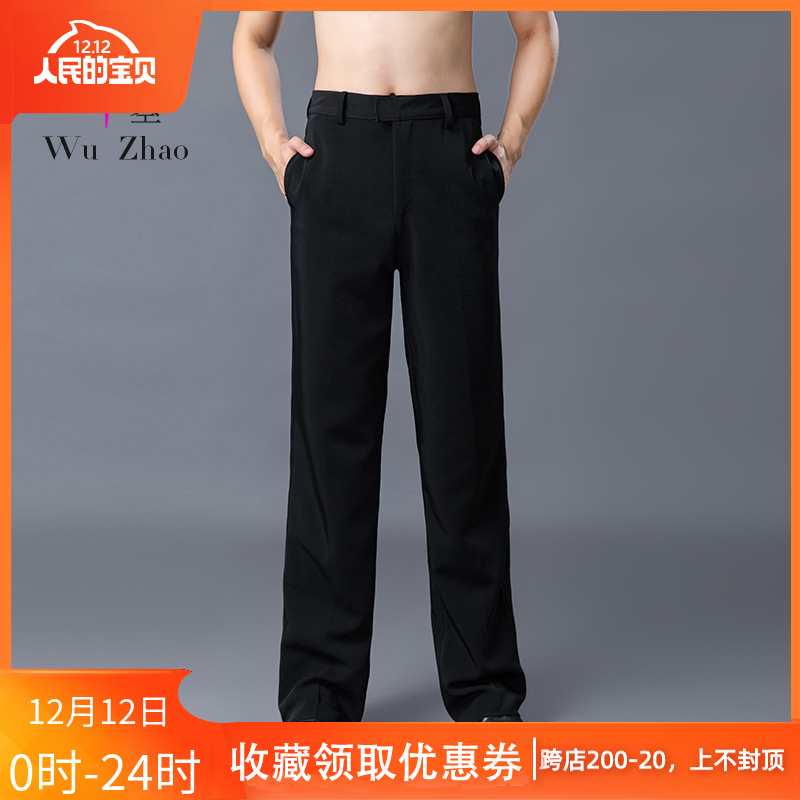 Hot selling male-style adult Morden dance pants men's sashimi latin national standard dance practice acting pants