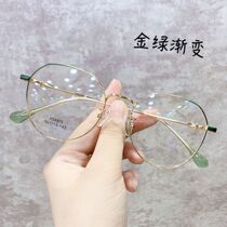 Anti-blue myopia glasses female can be equipped with a number of Han-shan red eye frame of red eye frame