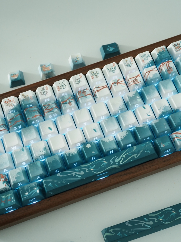 Year after Year, the Family Thrives, Keycap Set, Sword Art Online 3 Fan-Made, Yuedao (Medicine Sect) Pbt Five-Sided Dye-Sublimation, Original Height, Side Engraved, Translucent Year after Year, the Family Thrives, Keycap Set, Sword Art Online 3 Fan-Made, Yuedao (Medicine Sect) Pbt Five-Sided Dye-Sublimation, Original Height, Side Engraved, Translucent