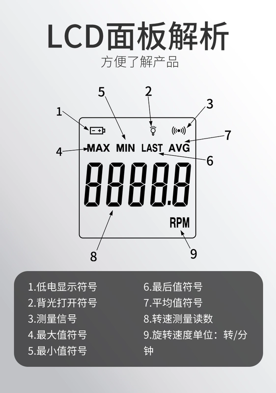 Máy đo tốc độ kỹ thuật số Biaozhi GM8905 máy đo tốc độ quang điện cảm ứng máy đo tốc độ máy đo tốc độ máy đo tốc độ đo máy đo tốc độ may do toc