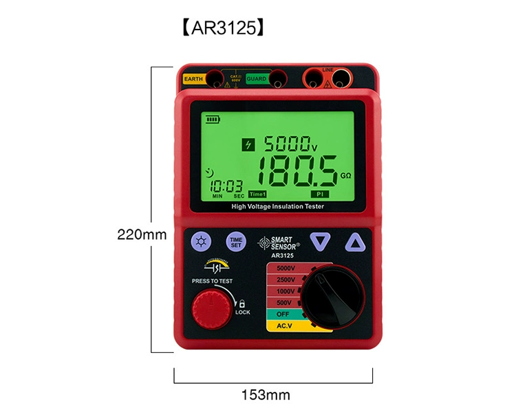 Xima 500V Megger Điện Tử Cao Cấp Megger Điện 1000V Điện Trở Cao Đo 2500V Điện Trở Cách Điện Bút Thử Điện