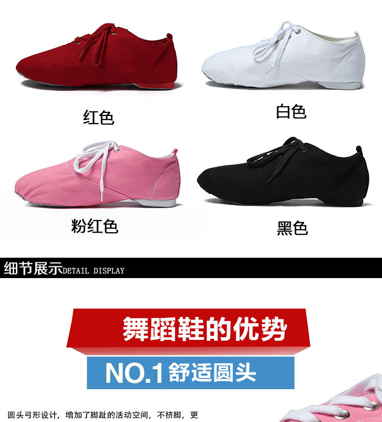 Low Helps Jazz Dance Shoes Dance Shoes Canvas Practice Shoes Ballet Fitness Shoes Soft Bottom Male And Female Style Modern Women Shoes