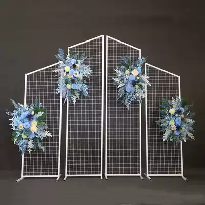 New wedding wrought iron grid screen props stage background layout road guide wedding stage scene layout