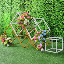 Wedding new geometric iron box Road lead wedding forest props decoration welcome area window creative ornaments