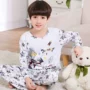 Đồ ngủ bé trai mùa thu cotton dài tay trẻ em lớn mùa xuân và mùa thu phù hợp với phim hoạt hình 12-15 tuổi Dịch vụ nhà bé trai đồ bộ pijama