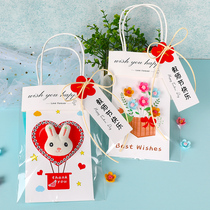 2021 new Little Fresh Teachers Day greeting card Cubism Artisanal Diy Material Bags Cartoon Kindergarten Teacher Cards