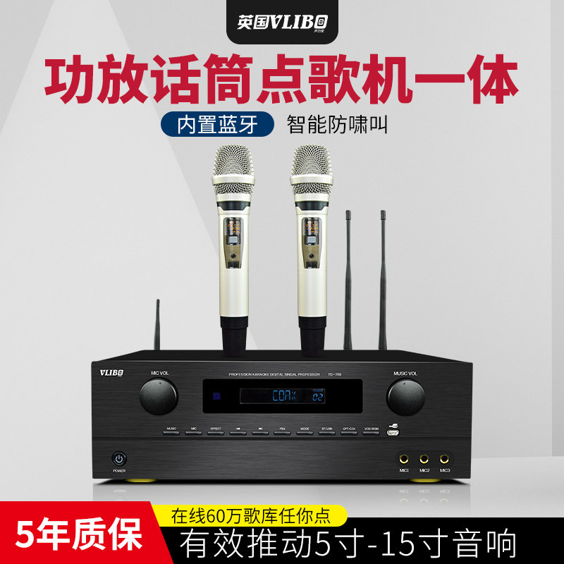 British VLIBO sound power treasure home conference professional stage power amplifier high-power KTV karaoke Bluetooth power amplifier