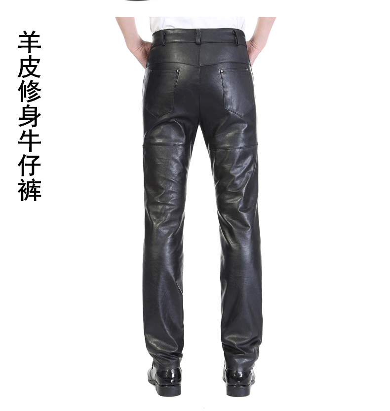 Pantalon cuir homme droit Première couche de daim pour hiver - Ref 1476899 Image 57